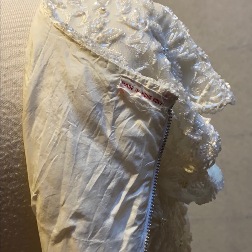 White Sequence Formal Blouse - image 7